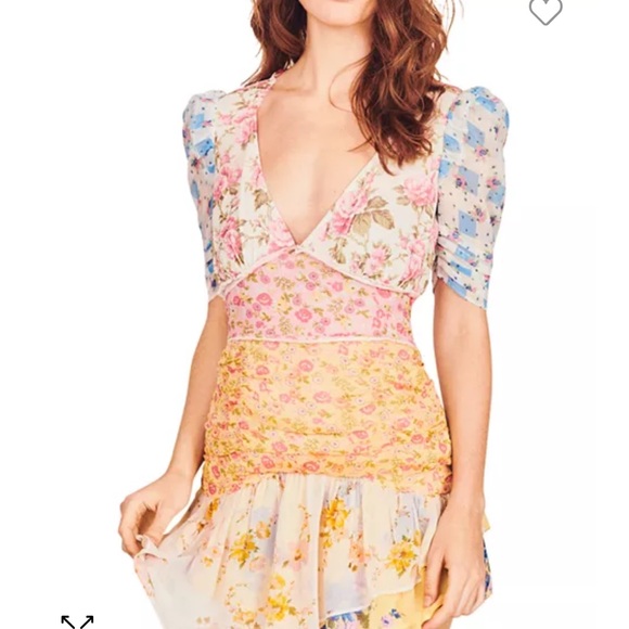 Loveshackfancy Arlo silk mixed print picnic dress - Picture 4 of 7